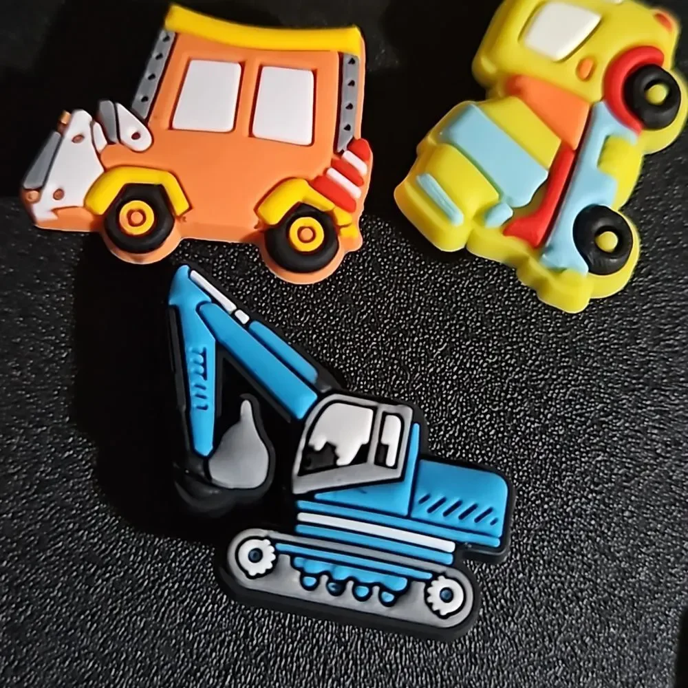 Construction Vehicles Shoe Charms set of 15 New in Package